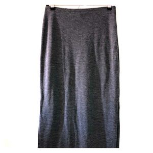 Grey maxi skirt with slits